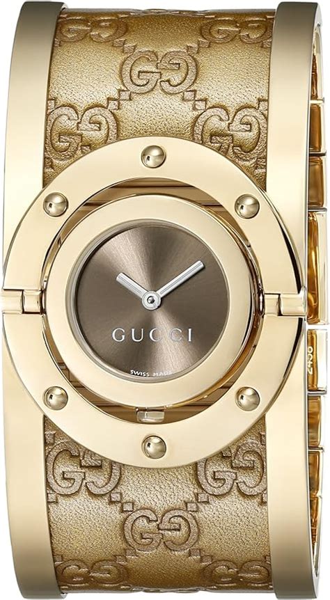 gucci guccissima gold watch|Gucci gold watch for men.